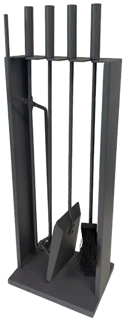 HEAT haardgereedschapset Fyrset rechthoek - L 23 x B 17 x H 67 cm - - tan
