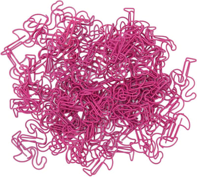 Dailygoods - Paperclips Stuks Vogel voor 100 Stuks Paper Cliprose Rood voor Flamingo Rechte Been Paperclips Decoratieve Flip Alien Set Versiering Klemmen