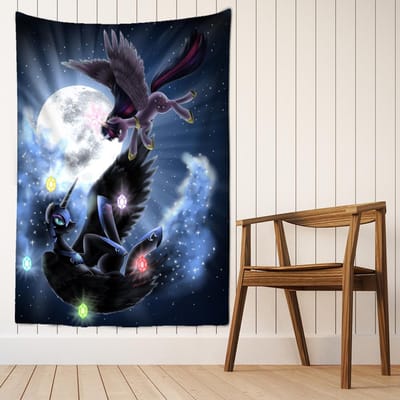 Condor Maan Wandkleed Donker Sterrenhemel Psychedelisch Hekserij Tapijt Hippie Muurschildering Slaapzaal Decor 95x70cm