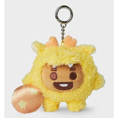 BT21 BABY Nieuwjaar drakenpop sleutelhanger beige