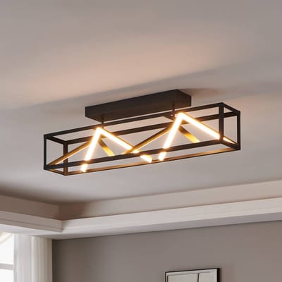 Stars of Light LED plafondlamp Penela zwart/goud 87 cm CCT