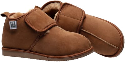 LuLu Schapenvacht Sloffen met Klittenband Sluiting en Profielzool – Warme, comfortabele Pantoffels - voor Dames en Heren - Maat 37