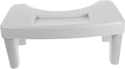 Toiletkrukje - Voetenbankje - Comfortabel toiletbezoek - Antislip mat - 39.6 x 20.6 cm - Grijs