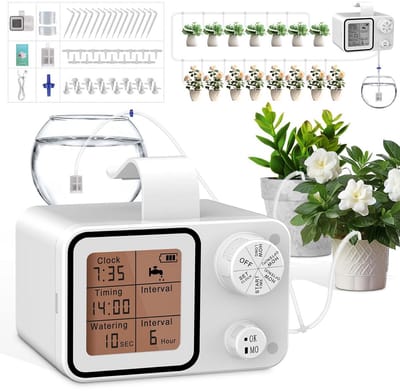 Automatisch Irrigatiesysteem - Bewateringssysteem Tuin - Planten Water Geven - Zelfstandige Watergift - Standaard Set - Zwart