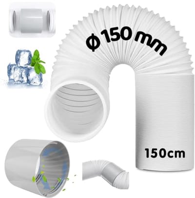 Afvoerslang Ø 150 mm voor airconditioning en afzuigkap - 150 cm verlengingsslang