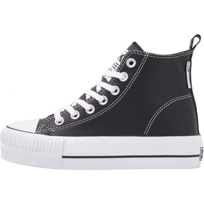 British Knights - Kaya Mid Dames Sneakers Hoog - Maat 37 - Zwart - Vrouwen Schoenen