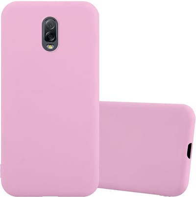 Cadorabo Hoesje geschikt voor Samsung Galaxy J7 PLUS / C8 in CANDY ROZE - Beschermhoes gemaakt van flexibel TPU silicone Case Cover