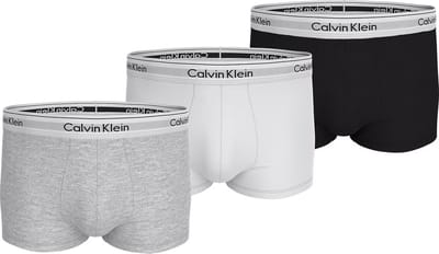 Calvin Klein Trunks (3-pack) - heren boxers normale lengte - zwart - grijs - wit