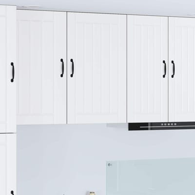 vidaXL - Wandkast - LUCCA - Wit - 50 - x - 31 - x - 80 - cm - Bewerkt - hout