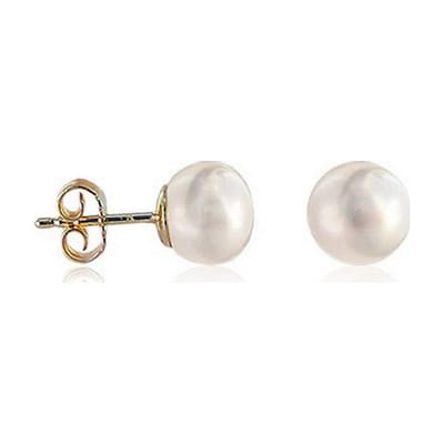 Luna-Pearls - 311.0325 - Oorbellen - Zoetwater gekweekte parel 6,5-7mm - 14K geelgoud