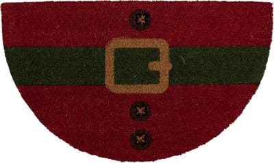 Clayre & Eef Deurmat 75x45 cm Rood Kokos Kerstman
