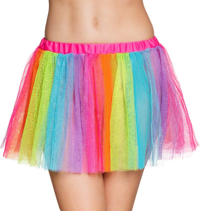 Boland - Tutu Regenboog - Volwassenen - Fee - 80's & 90's - Disco- Prinses