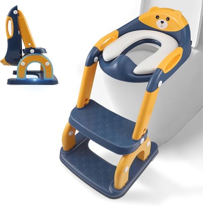 2-in-1 toiletbril voor kinderen met trap en hoogteverstelling