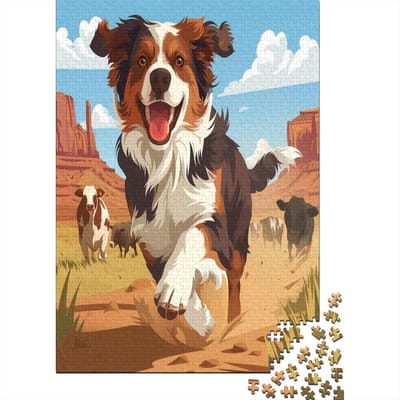 Hondenpuzzel - 1000 Stukjes - Ontspannend Tijdverdrijf - Precisie Uitgesneden - 75 x 50 cm - Stijl 19