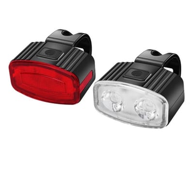 Oneay USB-fietsverlichtingsset - Waterdichte, oplaadbare USB-lamp, heldere waarschuwingslamp, draagbare fietslamp voor fietsen en woon-werkverkeer