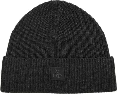 Marc O'Polo Dop Knitted Hat Dark Grey Melange Antraciet