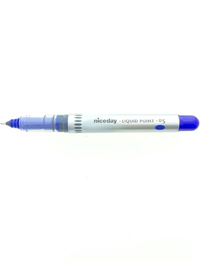 Niceday Naaldpunt Pennen - vloeibare punt Blauw 0.5mm - 12 stuks