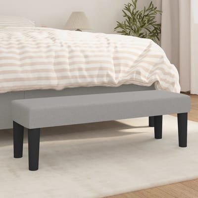 vidaXL - Bankje - 100x30x30 - cm - stof - lichtgrijs