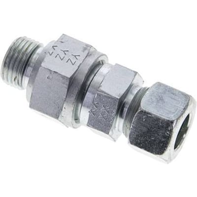 15L (M22x1.5) & G1/2'' Regeling-In Elektrolytisch verzinkt Stalen Terugslagklep Snijring Buitendraad 3-250 bar ISO 8434-1