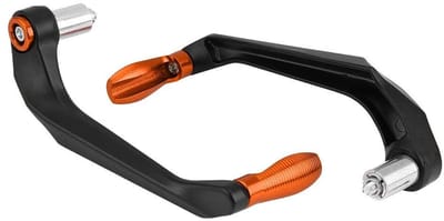Allecto - Motorfiets Handvat Bescherming - Frictie en Rem Koppeling - Carbon Stijl - Oranje - Duurzaam en sterk - Verbeterde grip - Geschikt voor m...