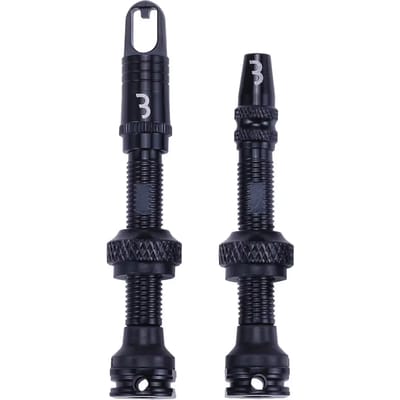 BBB Cycling Tubeless Ventiel Set voor MTB en Racefiets - Aluminium Tubeless Valve - AL Valves - 40 mm - Zwart - BTI-160