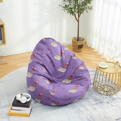 Zitzak Hoes - Zonder Vulling - Opbergen Knuffels - Machinewasbaar Ontwerp - 70 x 80 cm - Violet