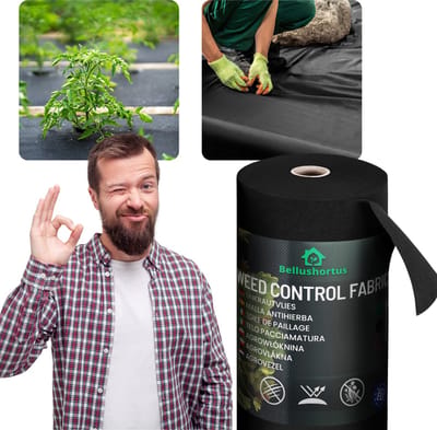 Anti-Worteldoek - gronddoek Onkruidvlies Tegen Onkruid Zwart / Agrotextiel, Tuinvlies / 1,6m 150g/m2 met UV-bescherming EU kwaliteit / 100 m | Scheurvast Onk | Hoge UV-Stabilisatie | Onkruidfolie mulchvlies Zwart