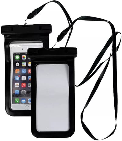 Benson Waterdichte telefoonhoes - 2x - meerdere ritsvakken - verstelbare riem - 18 x 14 cm - lichtgewicht - waterproof
