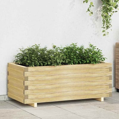 vidaXL - Plantenbak - verhoogd - rechthoekig - 100x50x40 - cm - hout
