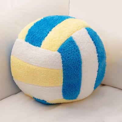 Zacht Pluche Volleybal Kussen Gevuld Sportbal Speelgoed Schattig Kleurrijk Volleybal Kussen Voor Cadeau Stressverlichtend Speelgoed Voor Sportfans 20CM