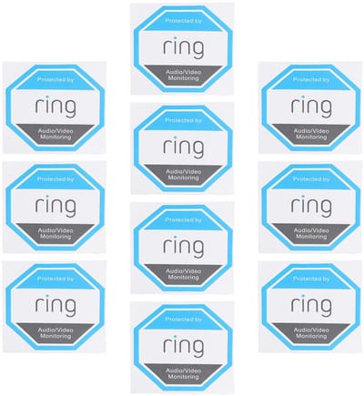 Store_9 Deurbel Stickers - Waarschuwingsstickers - Waterdicht - Beveiligingsstickers - Voor binnen en buiten - 10 x 10 cm