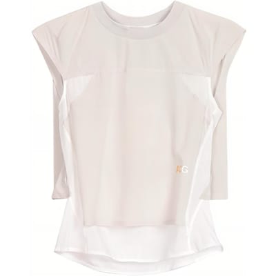 Nike Letter Print Ronde Hals Sneldrogend Ademend Casual Sport Training T-shirt met Korte Mouwen Dames T-shirts Wit AJ0988-092 S white
