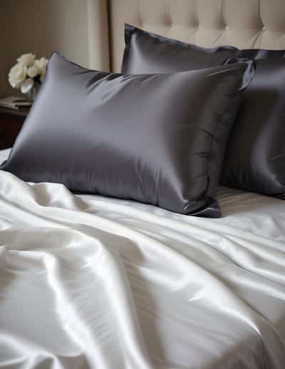 Zijden Kussensloop - Antraciet - 60 x 70 cm - Premium Kwaliteit - inSilk - 100% Zijde - Glad en Soepel - Luxe en Zacht