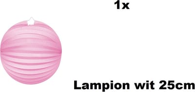 Lampion Roze 25cm - festival thema feest verjaardag party papier BBQ strand licht fun