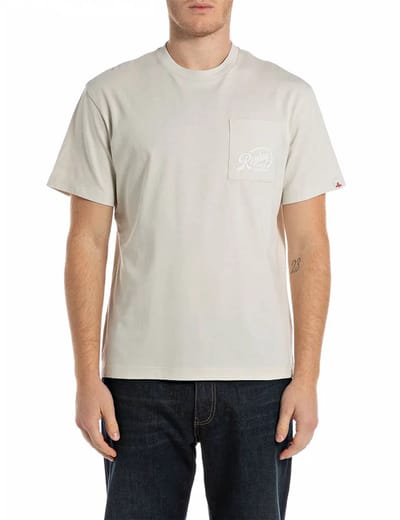 Replay M3236.000.22662 T-shirt Met Korte Mouwen Beige XL Man