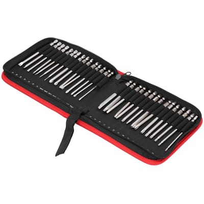 30 Pièces Embouts de Tournevis Magnétiques Métal Fente Étoile Cruciforme Ensemble d'Outils Kit avec Boîte de Rangement 100mm
