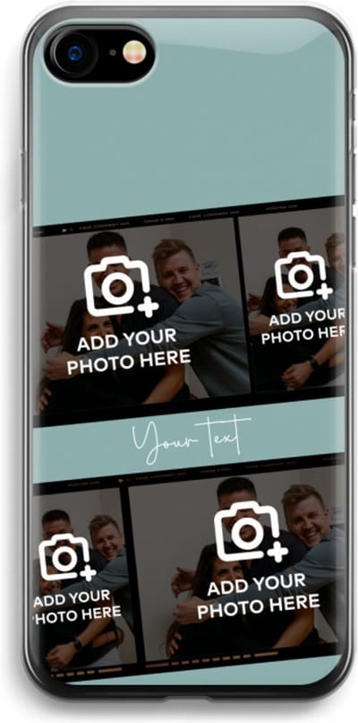 Gepersonaliseerd - Case Company® - Hoesje geschikt voor iPhone SE 2020 hoesje - Filmrol N°2 - Soft Cover Telefoonhoesje - Bescherming aan alle Kanten en Schermrand