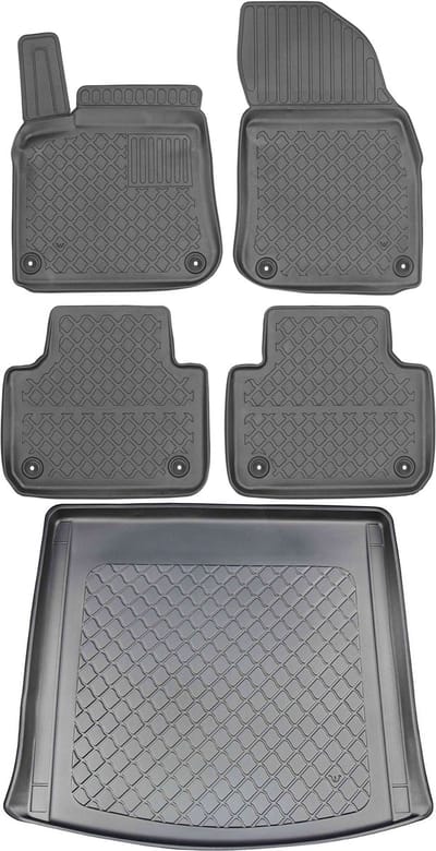 ARISTAR - Kofferbakmat en Automattenset - Volkswagen Touareg III SUV - Geïnstalleerde Bevestiging - Zwart