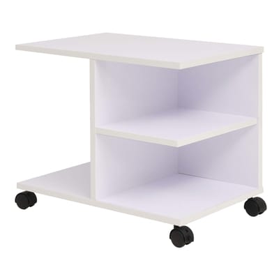 vidaXL - Plankenkast - verrijdbaar - 50x35x42 - cm - wit