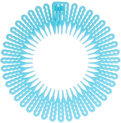 Haarsoires Haarband Diadeem – Kamdiadeem – Zigzag – Flexibel Kunststof – Blauw - Stevige Haarband met Kammetjes voor Extra Grip - Haaraccessoire Haarfixatie - Comfortabel voor Dames & Meisjes - Universele Maat