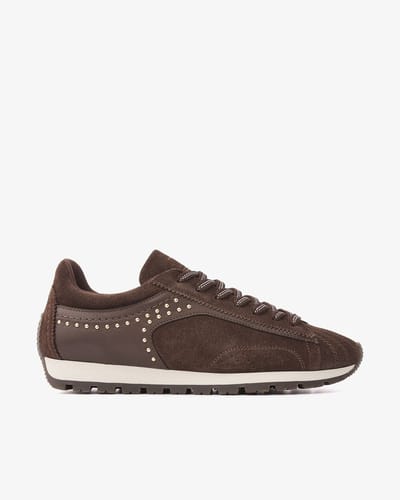 VIA VAI Scott Kyle Sneakers Dames - Leer,Suède - Bruin - Maat 36