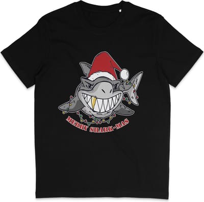 T Shirt Heren - Kerst - Korte Mouw - Zwart - Maat XS