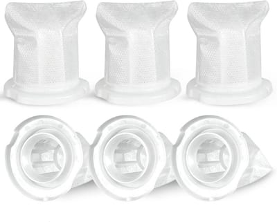 longziming - Vervangingsfilter Set - Stofzuiger Filter Herbruikbaar - Effectieve Filtratie Van Stof En Vuil - Vermindert Onaangename Geurtjes - Witte Kleur Voor Schone Lucht - Gereedschapvrije Montage Via Kliksluiting - 6 Stuks