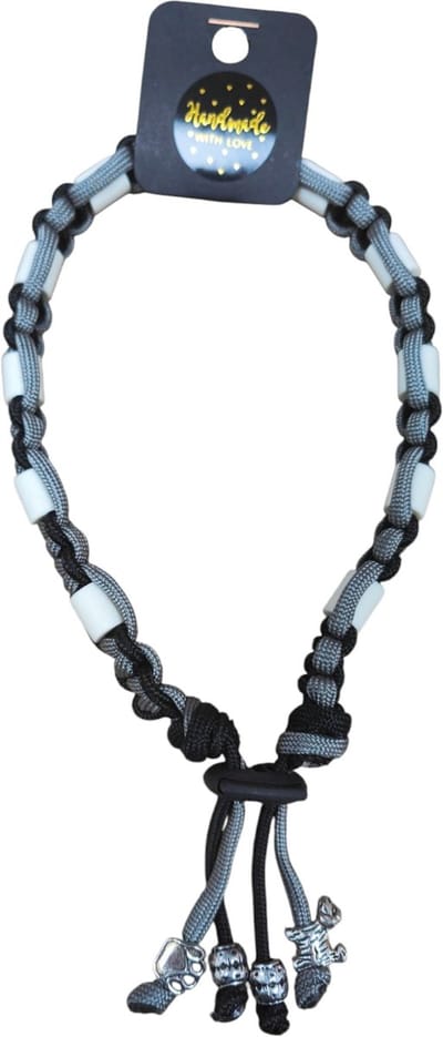 Anti-vlooien en tekenband grijs/zwart nekomtrek 60 cm