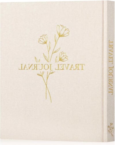 Reis Foto Dagboek - Scrapbook Geheugenboek - Herinneringen Vastleggen - Met Vragen En Lijsten - 23.5 x 19.8 cm - Beige
