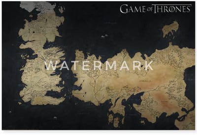Game Of Thrones Westeros Kaart Poster 60x40 cm
