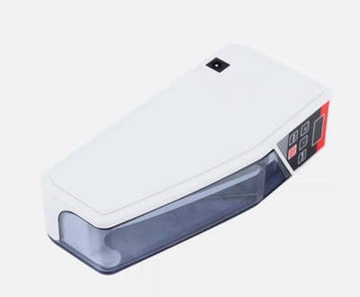 Bankbiljet Tellers - Geld Tellen - Efficiënt Tellen - Automatische Stapelfunctie - 19 x 5 x 9 cm - Wit