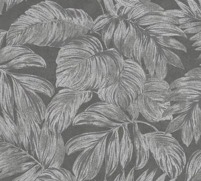 BLADEREN BEHANG | Botanisch - Antraciet Grijs Zilver - A.S. Création Casual Living