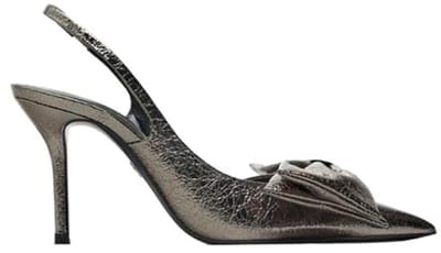 Dames Synthetische High-Heel Slingback Schoenen met Strik Detail
