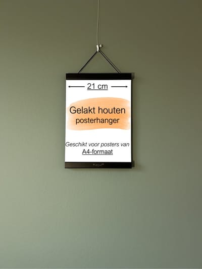 Posterhanger A4-formaat (21 cm) Zwart gelakt
